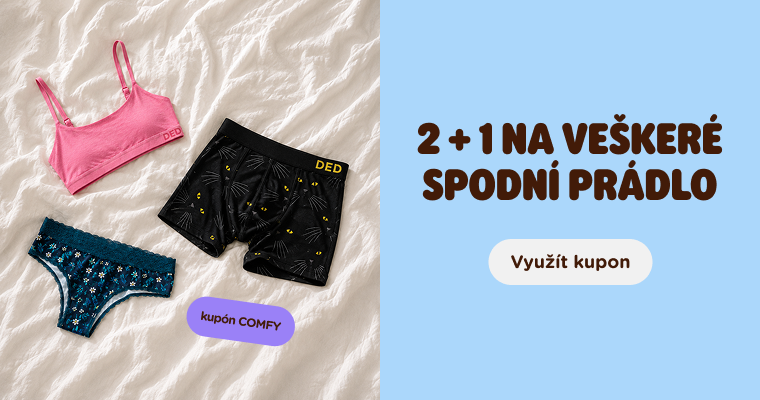 2 + 1 ZDARMA NA VEŠKERÉ SPODNÍ PRÁDLO